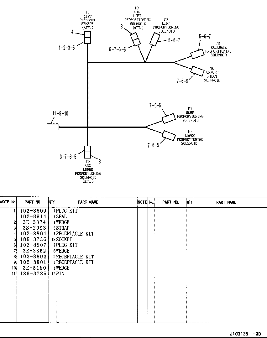 HARNESS ASSEMBLY-ELECTROHYDRAULIC CONTROL 1378461 CAT