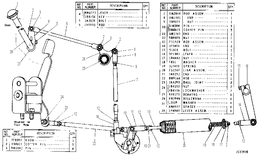 GOVERNOR AND DECELERATOR CONTROL 7S1562 CAT