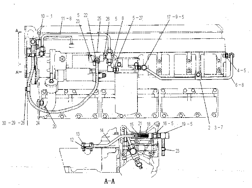 FUEL FILTER LINES 4Y9867 CAT