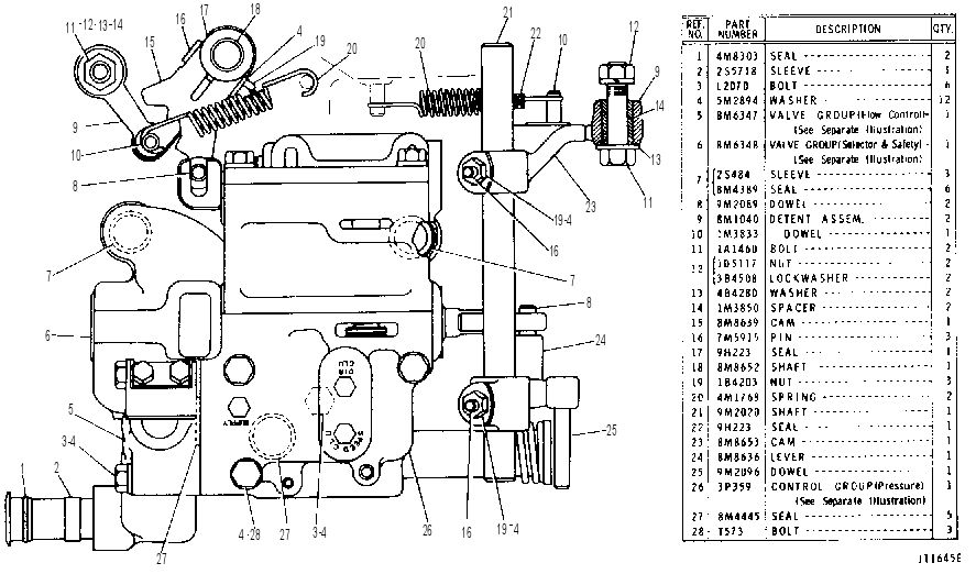 TRANSMISSION HYDRAULIC CONTROL 3P0360 CAT