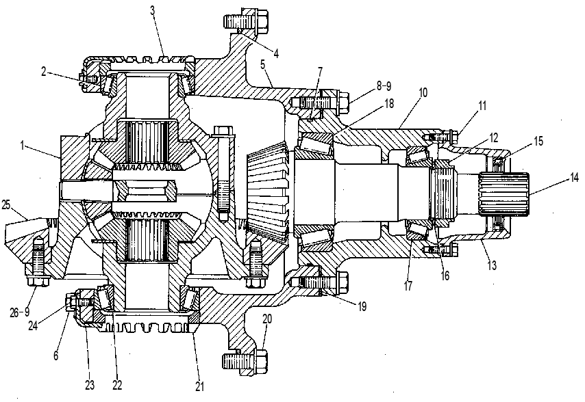 DIFFERENTIAL AND BEVEL GEAR 1052086 CAT