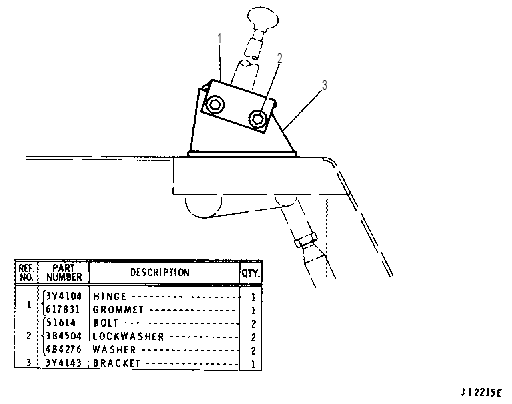 HAND CONTROL LEVER LOCKING DEVICE 3Y4144 CAT