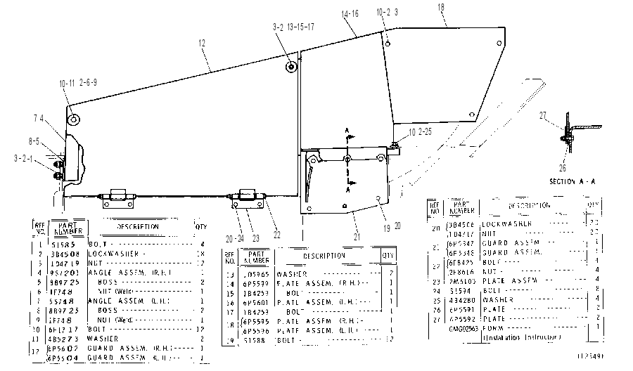 BRUSH GUARD GROUP 6P5641 CAT