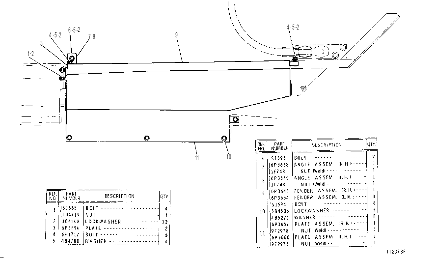 FENDER EXTENSION GROUP 6P4819 CAT