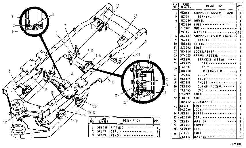 ENGINE END FRAME 3Y4022 CAT