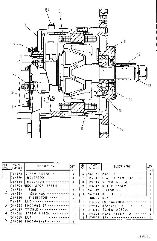 Генератор 3Y3704 CAT