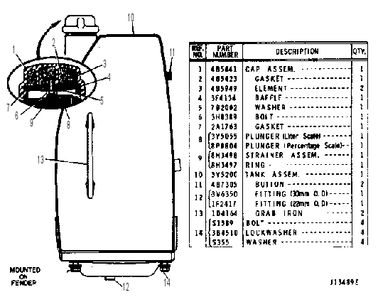 FUEL TANK 8M7804 CAT