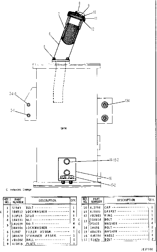 FILLER AND MOUNTING GROUP 5J0885 CAT