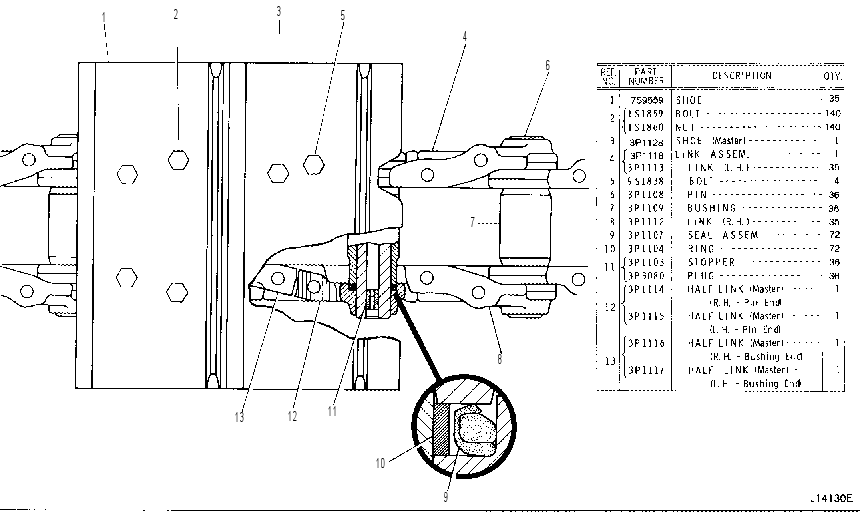 Гусеница 3P1142 CAT