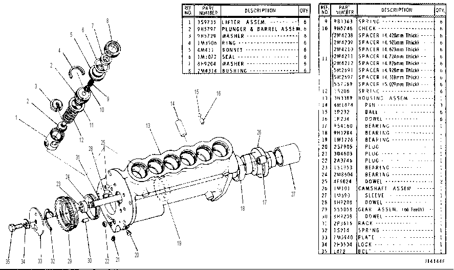 FUEL INJECTION PUMP GROUP 3N3390 CAT