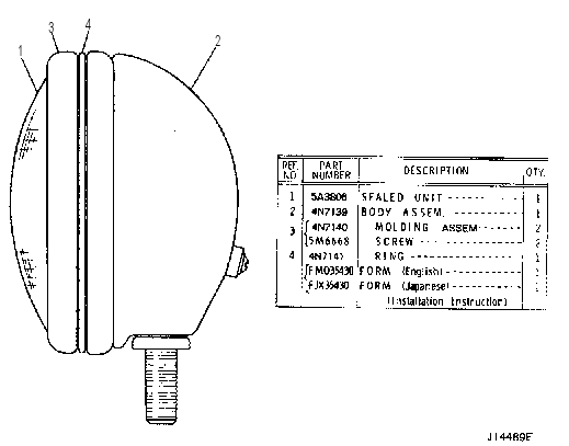 HEAD LAMP 5A3847 CAT