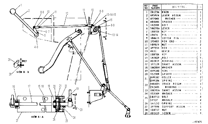 GOVERNOR AND DECELERATOR CONTROL 9P5239 CAT