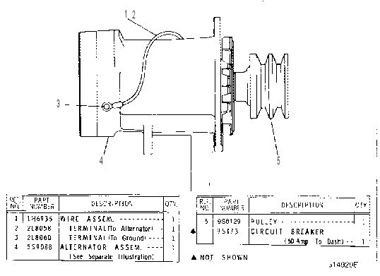 ALTERNATOR AR 9D1460 CAT