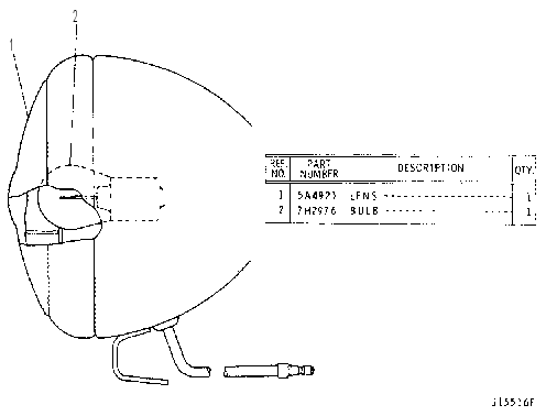 BACK-UP LAMP ASSEMBLY 5A4922 CAT