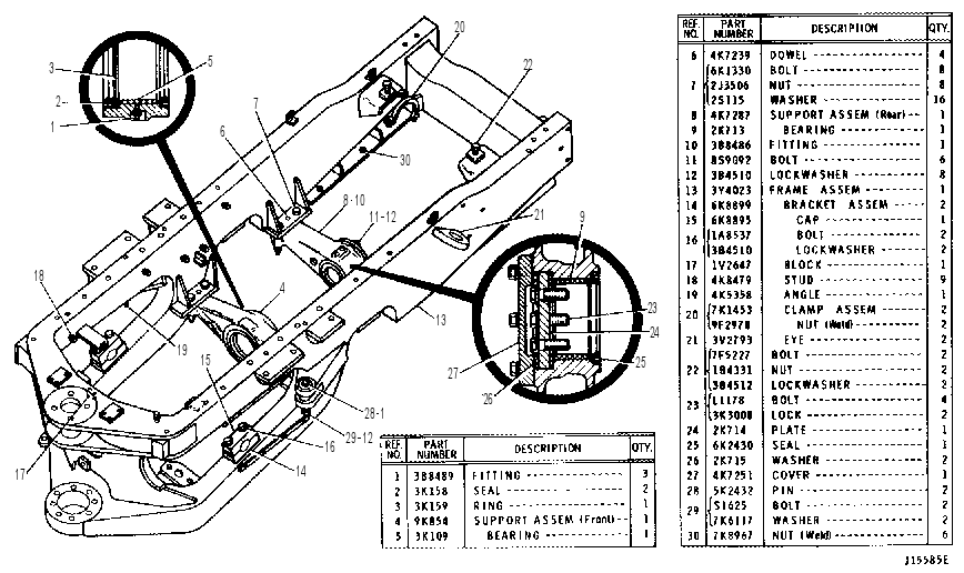 REAR FRAME GROUP 5C2973 CAT