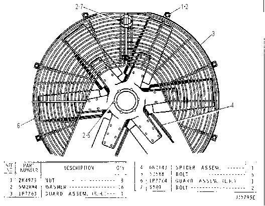 BLOWER FAN GROUP 6N1284 CAT