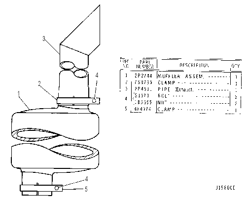 Глушитель 2P4609 CAT