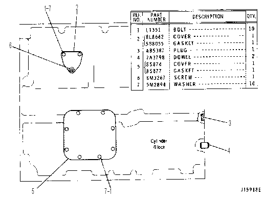 CYLINDER BLOCK COVERS 7N7734 CAT