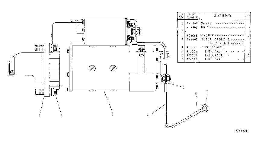ELECTRIC STARTING MOTOR 7N7115 CAT