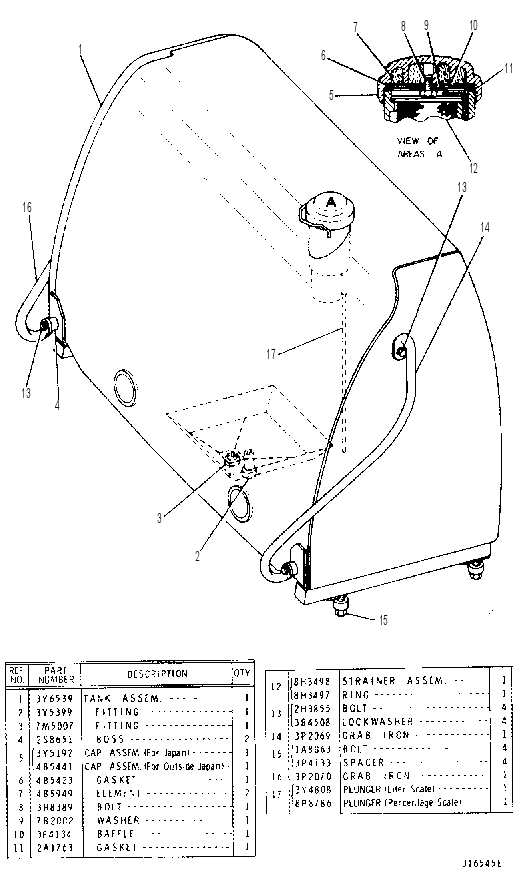 FUEL TANK 3Y5971 CAT