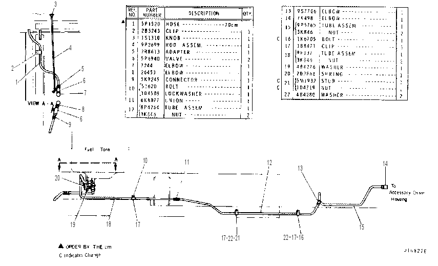 FUEL LINES 9P5237 CAT