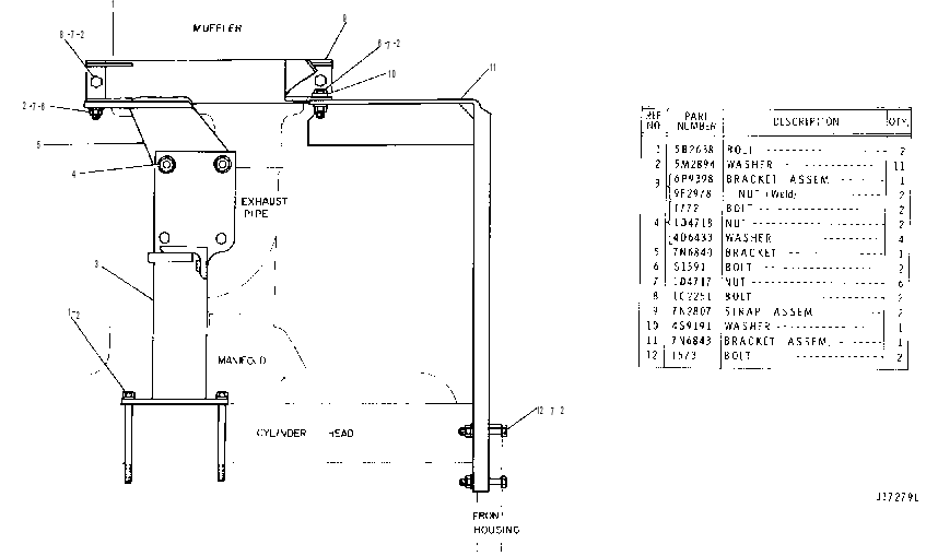 MUFFLER MOUNTING 7N6810 CAT