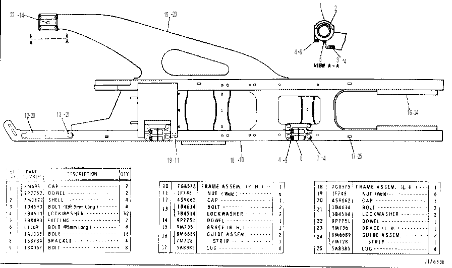 Рама опорных катков 7G8572 CAT