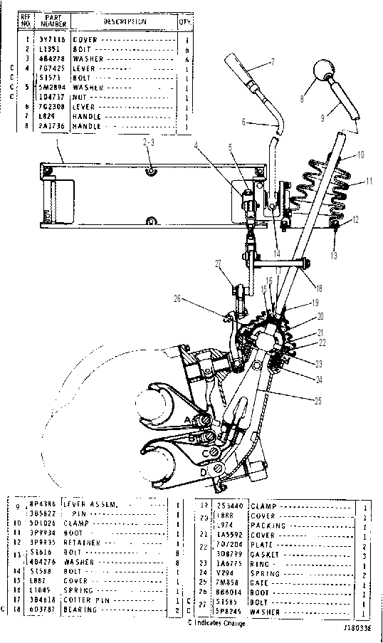 GEARSHIFT CONTROL GROUP 8P4159 CAT