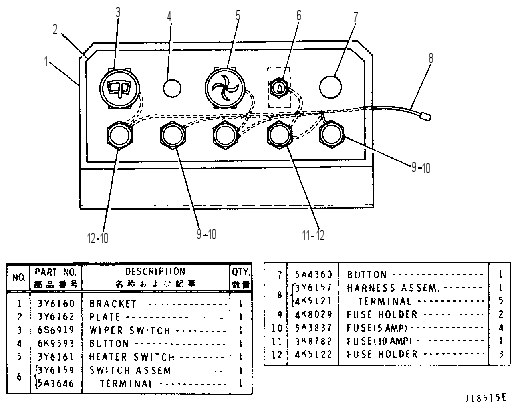 SWITCH BRACKET 3Y6163 CAT