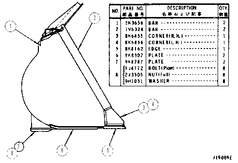 HOOK BUCKET 3Y6901 CAT
