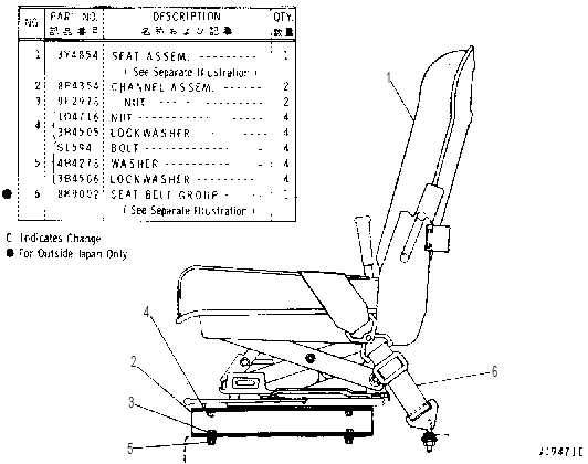 SUSPENSION SEAT 7G9585 CAT
