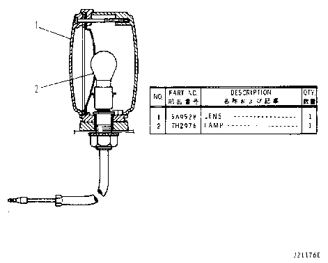 TURN SIGNAL LAMP ASSEMBLY -- R.H , L.H 3Y8506 CAT