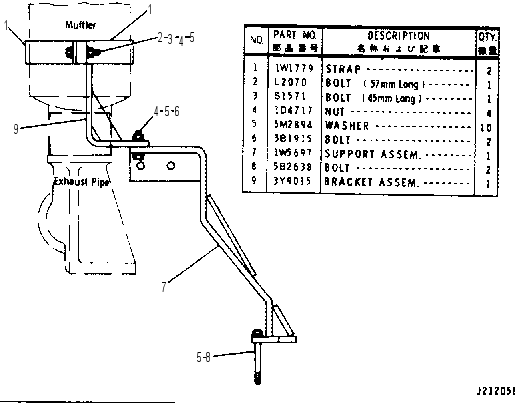 MUFFLER MOUNTING 1W1424 CAT