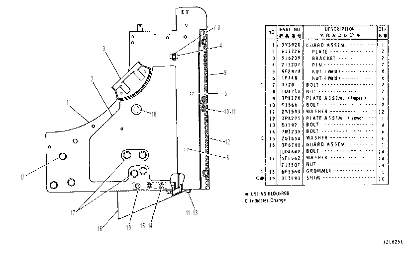 RADIATOR GUARD 3Y3072 CAT