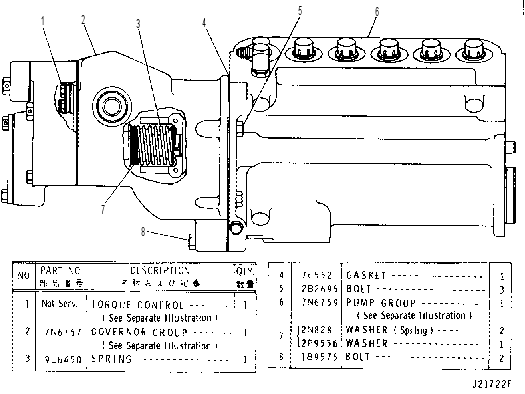 GOVERNOR AND FUEL INJECTION PUMP 1W6845 CAT