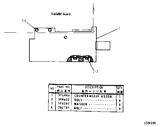 FRONT COUNTERWEIGHT 3T6445 CAT
