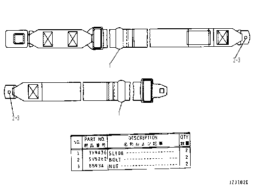 SEAT BELT GROUP 3Y9403 CAT