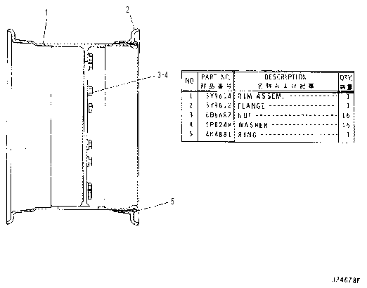 DEMOUNTABLE RIM 3Y9613 CAT