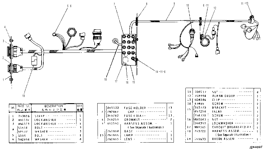 PLATFORM WIRING 3Y8458 CAT