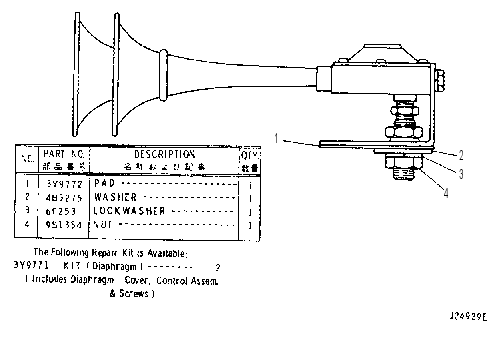 AIR HORN GROUP 3Y9770 CAT