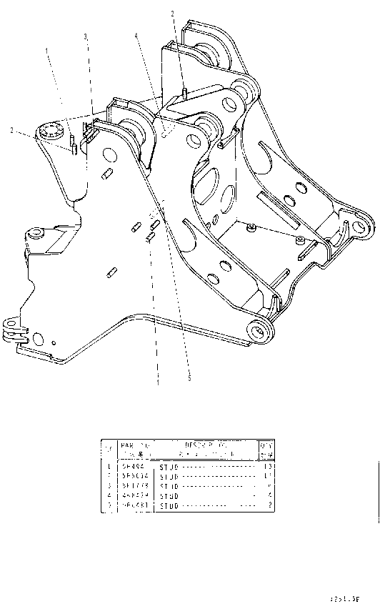 LOADER FRAME ASSEMBLY 3Y9980 CAT