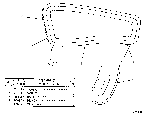 ARM CUSHION ASSEMBLY 3Y9687 CAT