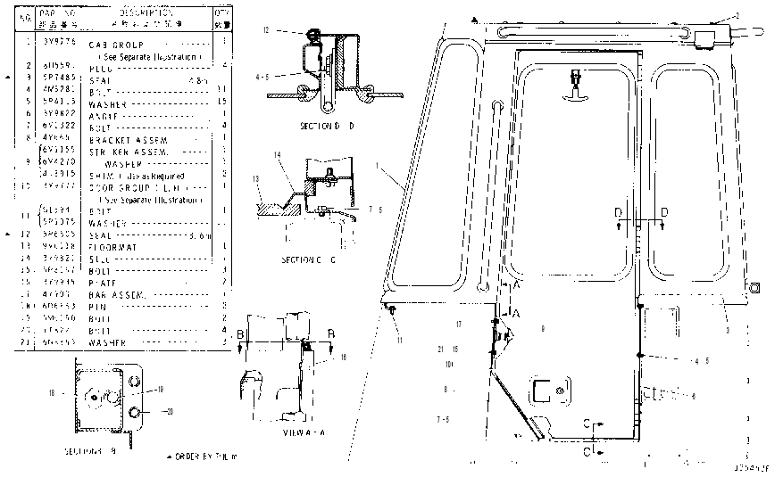 HEADGUARD CAB 3Y9773 CAT