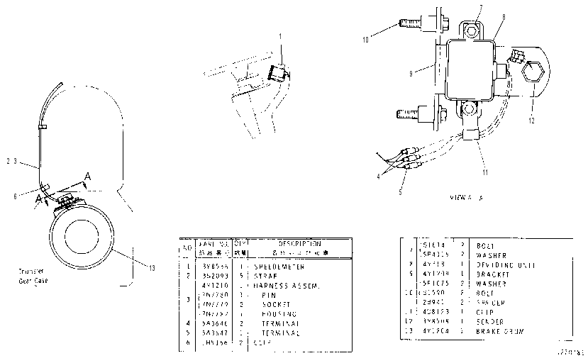 SPEEDOMETER 4Y1207 CAT