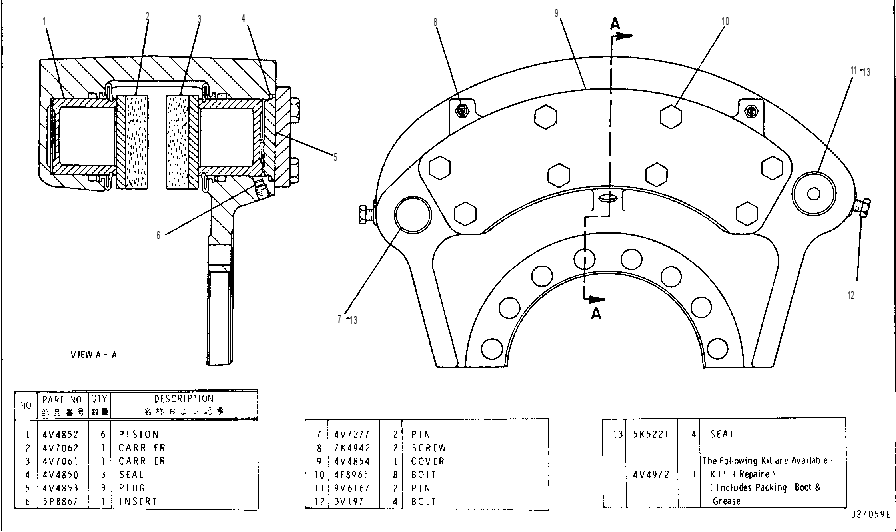 BRAKE GP-HYD CALIPER SERVICE 4V4492 CAT
