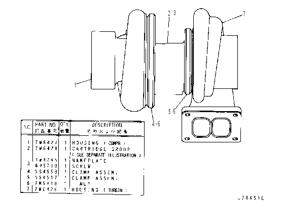 TURBOCHARGER GROUP 7W6378 CAT