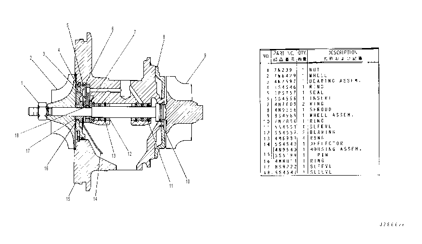 TURBOCHARGER CARTRIDGE GROUP 7W6428 CAT