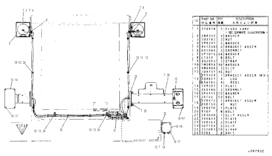 REAR WIRING 4Y2131 CAT