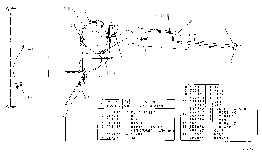 FRONT WIRING 4Y2132 CAT