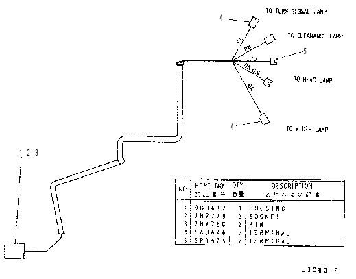 HARNESS ASSEMBLY-FRONT-L.H. 4Y2298 CAT